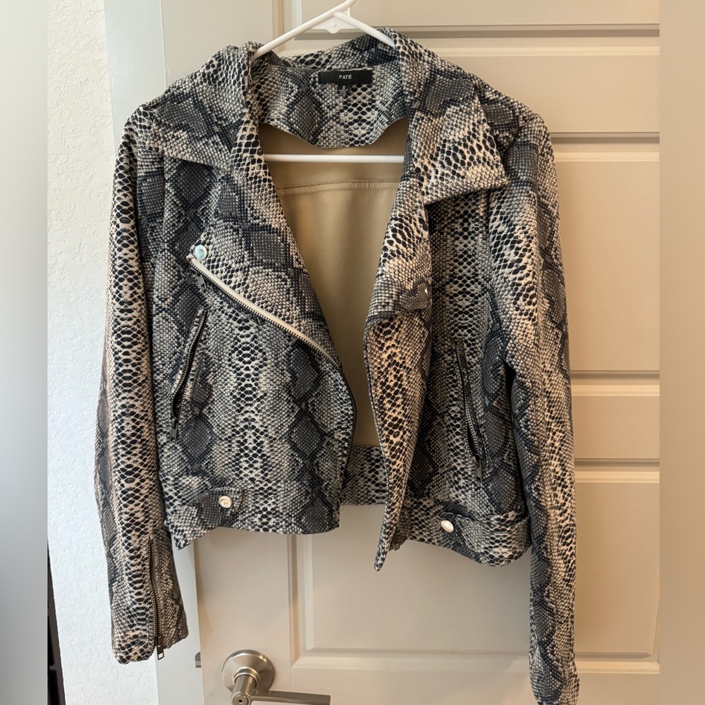 Fate Snake Skin Moto Jacket